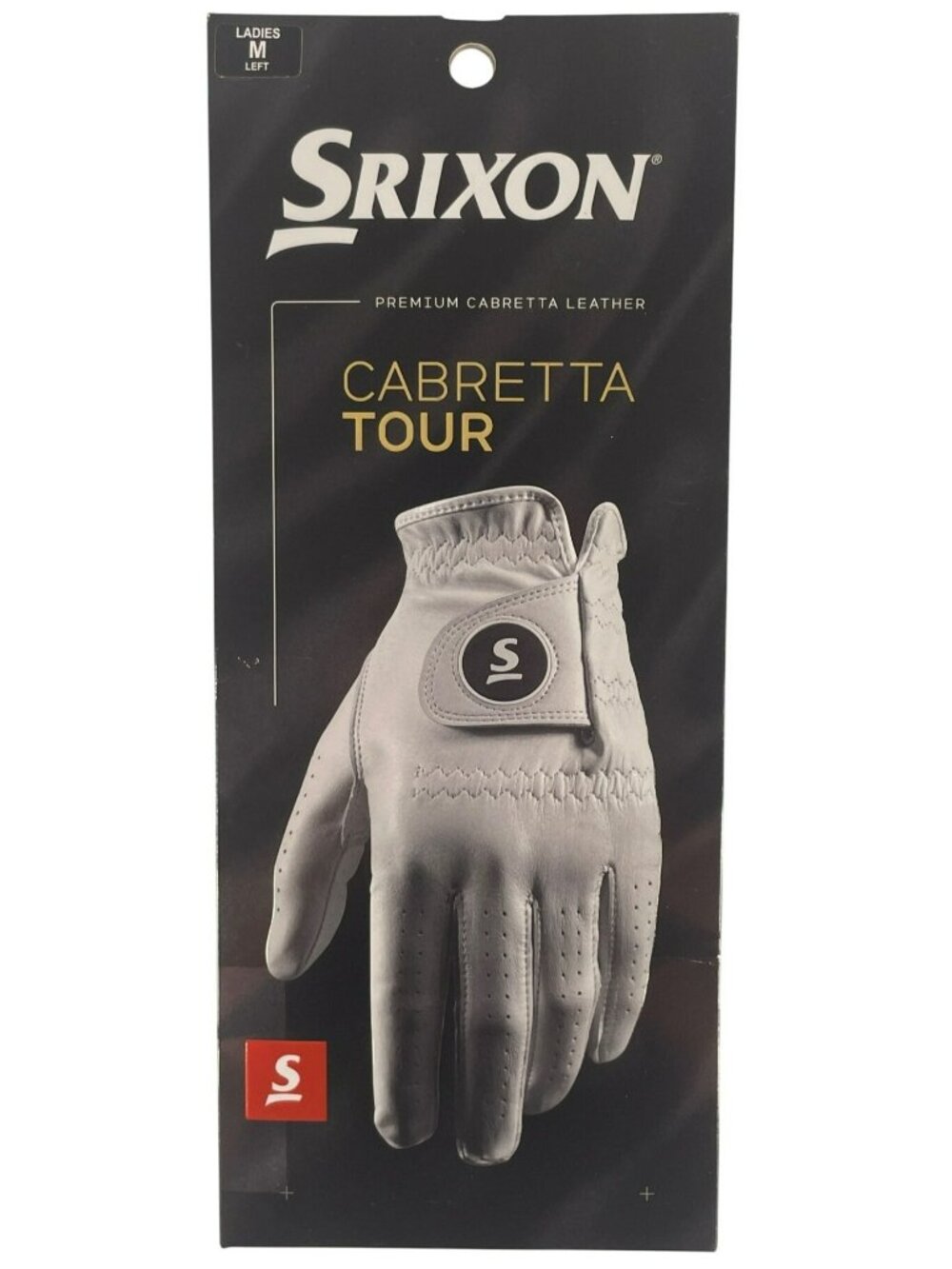 Srixon Cabretta Tour Golf Glove Medium Left White Premium Leather Breathable NEW